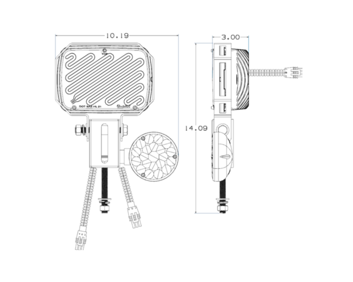 マイクラ 人気アイテム 37454C - 5x7 LED 37 - Truck-Lite フロアスタンド
