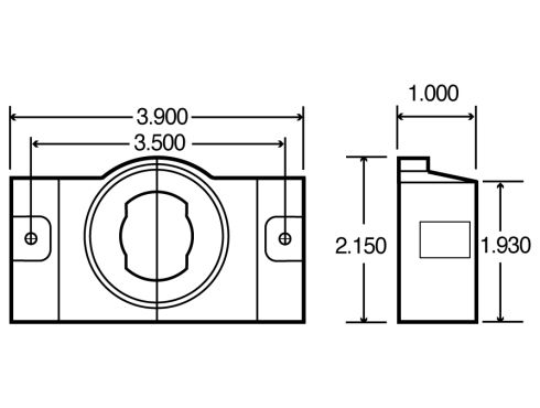 Bracket Mount, 2 in Diameter Lights, Used In Round Shape Lights, Clear Polycarbonate, 2 Screw Bracket Mount