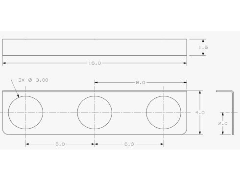 Bracket Mount, 2-1/2 in Diameter Lights, Used In Round Shape Lights, Black Steel, Flange Mount