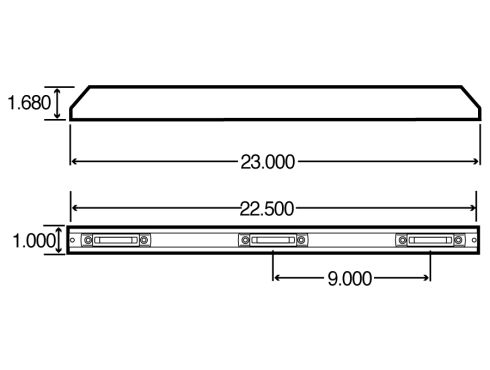 35 Series, Replacement Identification Bar, 9" Centers, Silver