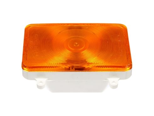 Incandescent, Yellow Rectangular, 1 Bulb, Front/Park/Turn, 4 Screw, 12V, Packard Connector 6288471