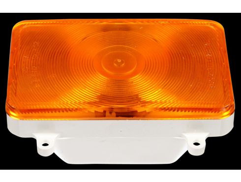 Incandescent, Yellow Rectangular, 1 Bulb, Front/Park/Turn, 4 Screw, 12V, Packard Connector 6288471, Bulk