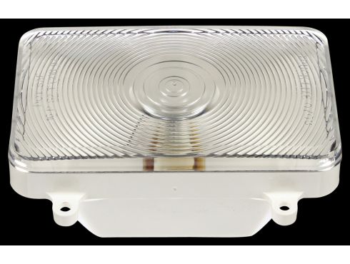 Incandescent, Clear Rectangular, 1 Bulb, Back-Up Light, Clear Bracket Mount/4 Screw, 3 Blade Terminal, 12V
