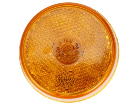 Super 10, Incandescent, Yellow Round, 1 Bulb, Marker Clearance Light, PC, Black PVC Grommet Mount, PL-10, Ring Terminal/Stripped End, 12V, Kit