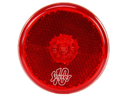 Super 10, Incandescent, Red Round, 1 Bulb, Marker Clearance Light, PC, Reflectorized, PL-10, 12V
