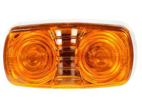 Signal-Stat, Incandescent, Yellow Rectangular, 2 Bulb, Marker Clearance Light, P2, Bracket Mount, Hardwired, Blunt Cut, 12V