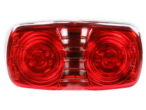 Signal-Stat, Incandescent, Red Rectangular, 2 Bulb, Marker Clearance Light, P2, Bracket Mount, Hardwired, Blunt Cut, 12V