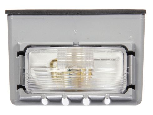 15 Series, Incandescent, 1 Bulb, License Light, Rectangular, Gray Bracket Mount, PL-10, 12V, Kit