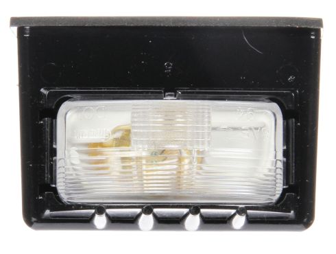 15 Series, Incandescent, 1 Bulb, License Light, Rectangular, Black Bracket Mount, PL-10, 12V, Kit