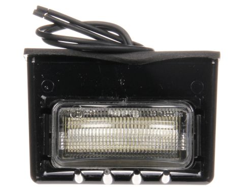 15 Series, LED, 3 Diode, License Light, Rectangular, Black Bracket Mount, Hardwired, Stripped End, 24V, Kit