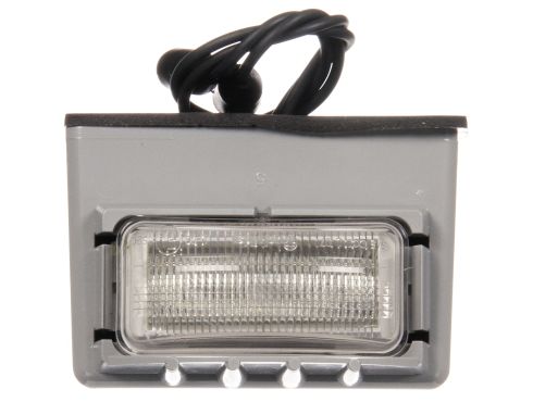 15 Series, LED, 3 Diode, License Light, Rectangular, Gray Bracket Mount, Hardwired, Female PL-10, 12V, Kit