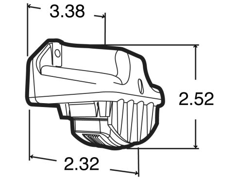 15 Series, LED, 3 Diode, License Light, Rectangular, Gray Bracket Mount, Hardwired, .180 Bullet, 12V, Kit