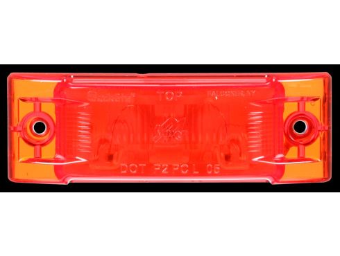 Super 21, Incandescent, Red Rectangular, 1 Bulb, Marker Clearance Light, PC, 2 Screw, Super 21 Plug, Stripped End, 12V, Kit, Bulk