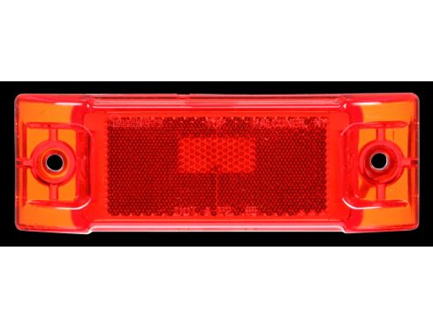 Super 21, Incandescent, Red Rectangular, 1 Bulb, Marker Clearance Light, P2, 2 Screw, Reflectorized, Super 21 Plug, Stripped End, 12V, Kit, Bulk