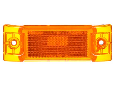 Super 21, Incandescent, Yellow Rectangular, 1 Bulb, Marker Clearance Light, P2, 2 Screw, Reflectorized, Super 21 Plug, Stripped End, 12V, Kit, Bulk