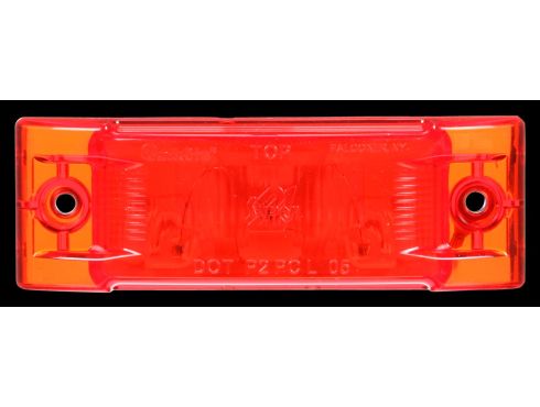 Super 21, Incandescent, Red Rectangular, 1 Bulb, Marker Clearance Light, PC, 2 Screw, Super 21 Plug, 12V, Bulk