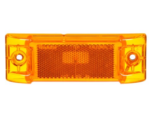 Super 21, Incandescent, Yellow Rectangular, 1 Bulb, Marker Clearance Light, P2, 2 Screw, Reflectorized, Super 21 Plug, 12V
