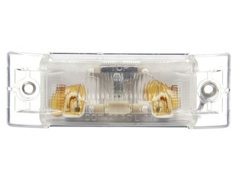 Super 21, Incandescent, 1 Bulb, License Light, Rectangular, Clear 2 Screw Bracket Mount, Super 21 Plug, 12V