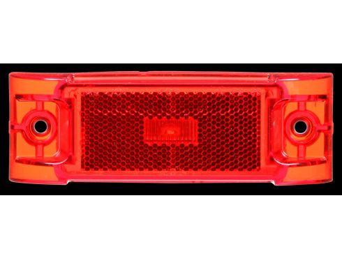 21 Series, LED, Red Rectangular, 1 Diode, Marker Clearance Light, PC, 2 Screw, Reflectorized, Fit 'N Forget M/C, 12V