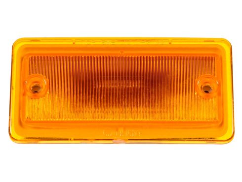 25 Series, LED, Yellow Rectangular, 3 Diode, Marker Clearance Light, P2, 2 Screw Surface Mount, Hardwired, Stripped End, 12V