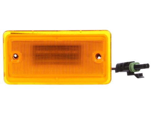 25 Series, LED, Yellow Rectangular, 6 Diode, Marker Clearance Light, P2, 2 Screw, Hardwired, PE Connector, 12V, Kit