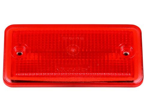 25 Series, Incandescent, Red Rectangular, Marker Clearance Light, P2, 2 Screw, Reflectorized, Socket