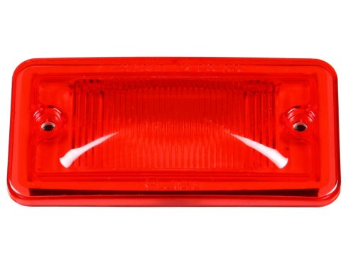 25 Series, Incandescent, Red Rectangular, Marker Clearance Light, PC, 2 Screw, Socket