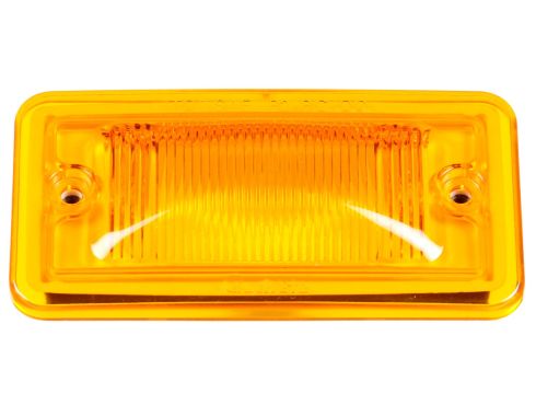 25 Series, Incandescent, Yellow Rectangular, Marker Clearance Light, PC, 2 Screw, Socket