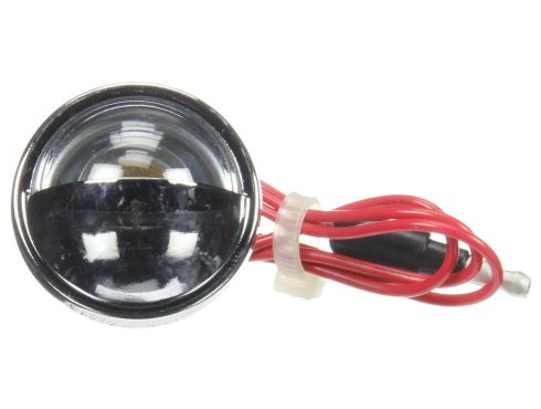 26 Series, Incandescent, 1 Bulb, License Light, Round, Chrome Grommet Mount, Hardwired, .180 Bullet, 12V