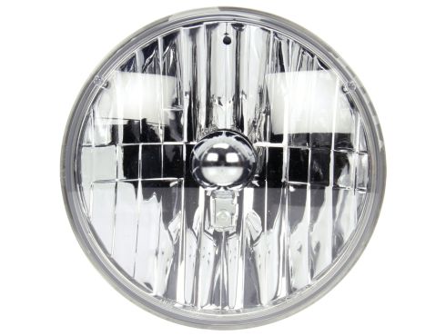7" Round Halogen 1 Bulb Headlight, Polycarbonate Lens, Aluminum, 12V
