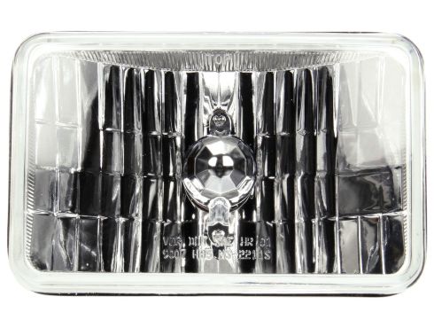 4"x6" Rectangular Halogen 1 Bulb Headlight, Glass Lens, Die-Cast Aluminum, 12V