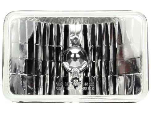 4"x6" Rectangular Halogen 1 Bulb Headlight, Glass Lens, Die-Cast Aluminum, 12V, Kit