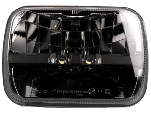 ECE Right Hand Side, 5"x7" Rectangular LED, 2 Diode Headlight, Polycarbonate Lens, Aluminum, 12-24V