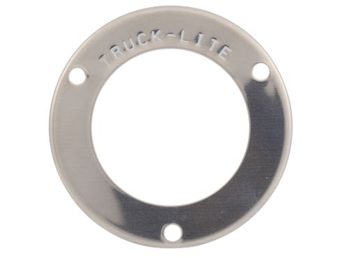 30 Series, Flange Cover, 30 Series Lights, Used In Round Shape Lights, Silver Stainless Steel, 3 Screw Bracket Mount