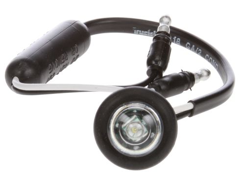 Super 33 .75" LED Round 1 Diode Clear Polycarbonate Lens, Black Rubber Grommet Mount Hardwired 12V, High Amp Interior Utility & Dome Light Kit