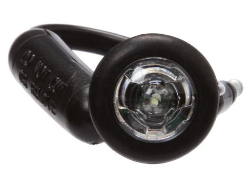 33 Series .75" LED Round 1 Diode Clear Polycarbonate Lens, Black Rubber Grommet Mount Hardwired 12V, Low Amp Interior Utility & Dome Light Kit