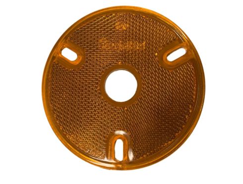33 series 4" Round Amber Reflector with 1 Diode Slots for 33 Series Marker Light