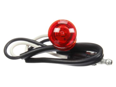 33 Series LED 0.75" Round 1 Diode Red Polycarbonate Lens, Grommet Mount Hardwired 12V, P2 Single Marker Clearance Light