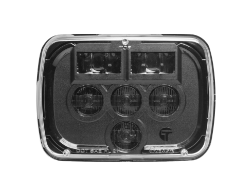 37 Series, LED, 5"x7", Rectangular, 6 Diode , Clear, Polycarbonate Lens, Hardwired, High Beam and Low Beam, Direct LED Headlight, Bulk