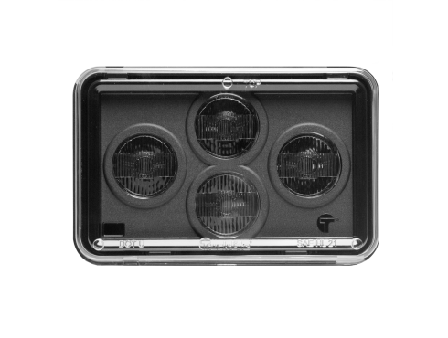 37 Series, LED, 4"x6", Rectangular, 4 Diode, Clear, Polycarbonate Lens, Hardwired, High Beam, Direct LED Headlight, Bulk