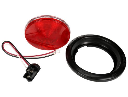 40 Series, incandescent, Red, Round, 1 Bulb, Stop/Turn/Tail, PVC Grommet Mount, PL-3, Stripped End/Ring Terminal, 12V, Kit