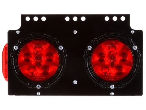 40 Series, LED, M/C & S/T/T Light Module w/ Side Marker, Left Hand Side, Black Steel, 12V