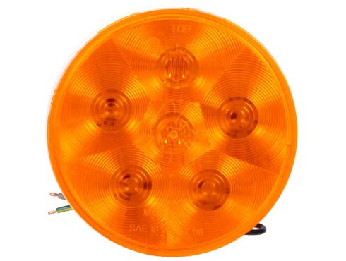 Super 44, Out-Phase, LED, Strobe, 6 Diode, Round Yellow, Class II, Hardwired, Stripped End, 12V
