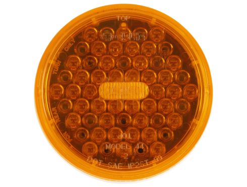 Super 44, LED, Yellow Round, 42 Diode, Rear Turn Signal, Fit 'N Forget S.S., 24V