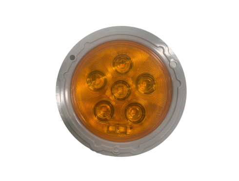TL, 44678_1F, Round, 4in, Amber, 8 Diode, Warning Light Heated