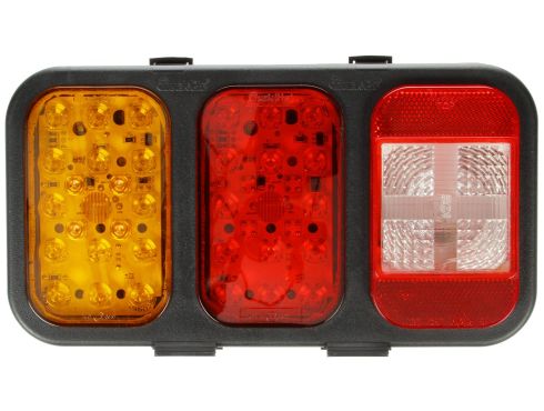 45 Series, Incandescent/LED, Back-Up & S/T Light Module, Left Hand Side, Black Polypropylene, Turn Signal, 24V
