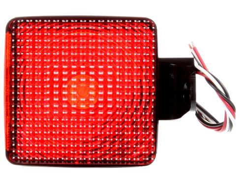 Signal-Stat, Incandescent, Red/Yellow Square, 1 Bulb, Dual Face, Horizontal Mount, Side Marker, 2 Wire, Pedestal Light, 2 Stud, Stripped End