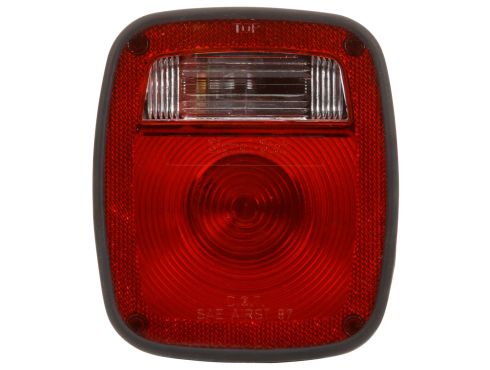 Signal-Stat, Incandescent, Red/Clear Polycarbonate Lens, LH, Combo Box Light, 3 Stud , License Light, Packard , Stripped End, 12V