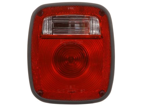 Signal-Stat, Incandescent, Red/Clear Polycarbonate Lens, RH, Combo Box Light, 3 Stud , Packard 12034047, 12V