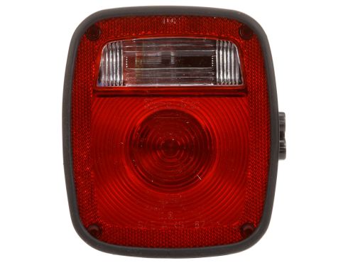 Signal-Stat, Incandescent, Red/Clear Polycarbonate Lens, LH, Combo Box Light, 3 Stud , License Light, Packard 12020116, Packard 12034047, 12V